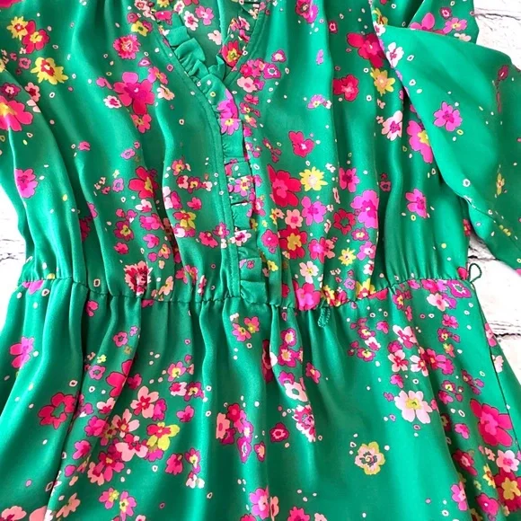 Wisp Green Floral Dresss - Picture 8 of 15